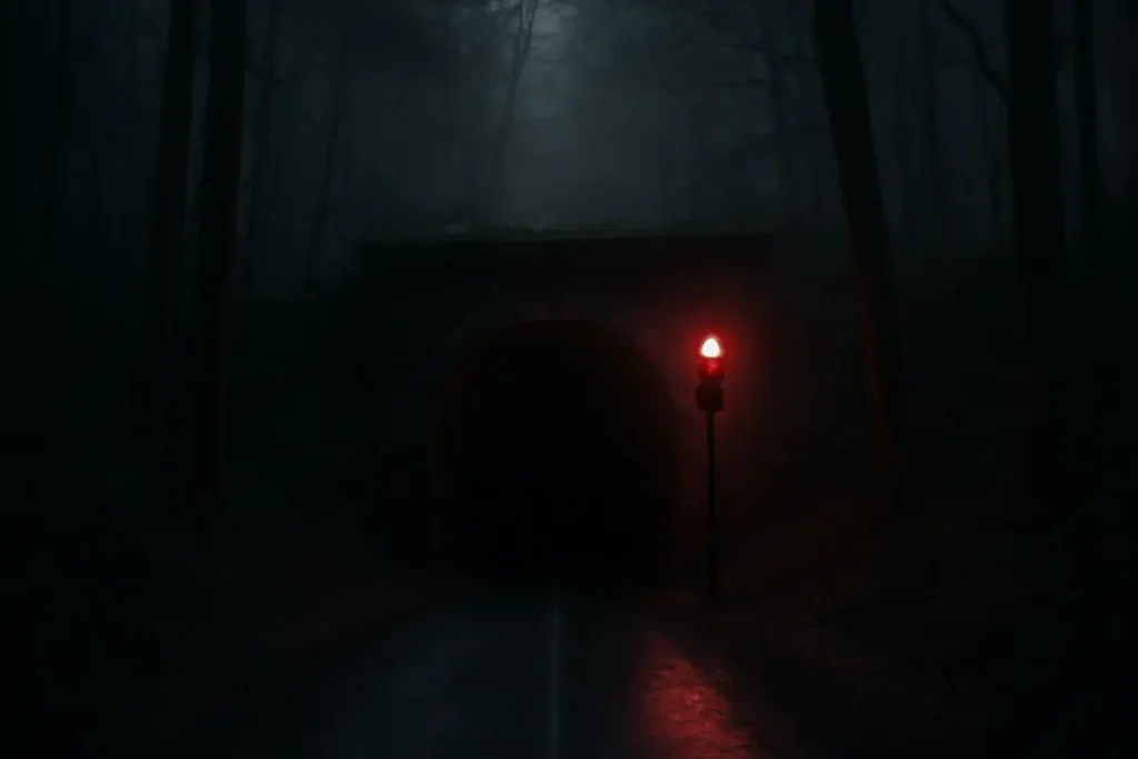 Kiyotaki Tunnel, Kyoto, Japan - narrow signal-controlled tunnel