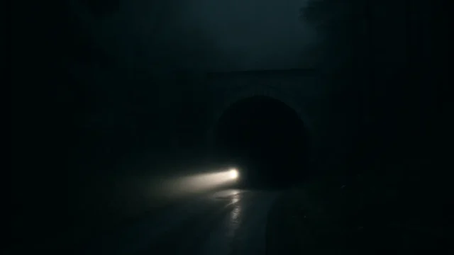 the haunted story of night and daytunnel at night
